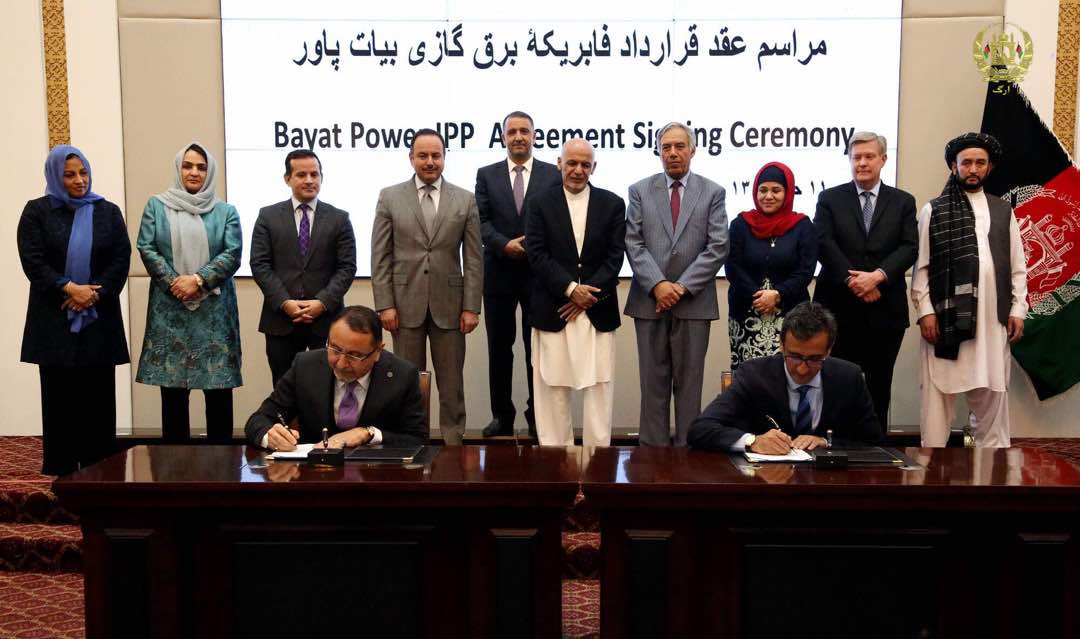 GOVERNMENT OF AFGHANISTAN, BAYAT POWER SIGN AGREEMENT APPROVING BAYAT-1 POWER PROJECT